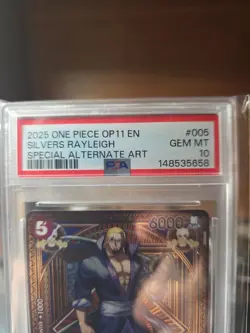 One Piece Fist of Divine Speed OP11 Silvers Rayleigh SP OP09-005 PSA 10 ENGLISH - Image 2