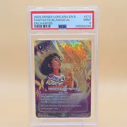 Disney Lorcana Fantastical and Magical 212/204 Enchanted Holo PSA 9 - Image 1