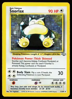 Snorlax 11/64 Holo Rare Jungle Pokemon Card - Image 1