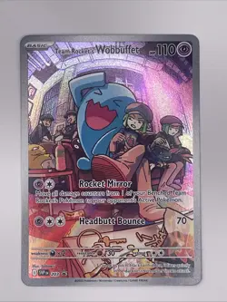 Team Rocket's Wobbuffet 203 Sv: Scarlet & Violet Promo Cards Holo - Image 1