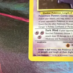 Pokemon Gengar 5/62 Fossil Holo Rare Wizards 1999 80 HP Psychic Card - Image 2