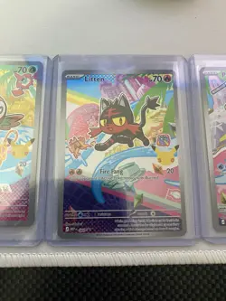 Pokemon First Partners Promo Holo Rowlet Litten Popplio 3-Card Lot 2026 30th Anv - Image 3