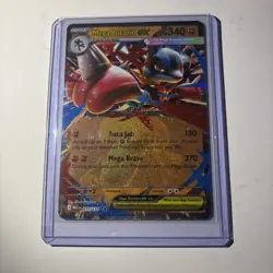 Pokemon TCG Mega Lucario EX Holofoil Card 077/132 Me01: Mega Evolution - Image 1