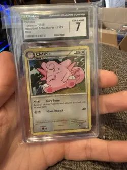 Clefable - 3/123 - Holo Rare - HeartGold SoulSilver - Pokemon Card CGC 7 - Image 1