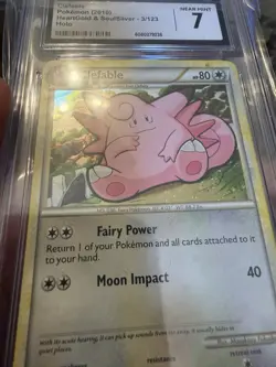 Clefable - 3/123 - Holo Rare - HeartGold SoulSilver - Pokemon Card CGC 7 - Image 2