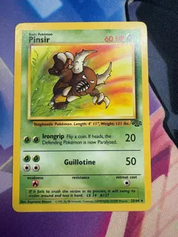 Pokemon TCG Pinsir Jungle Card 25/64 Regular Non-Holo Unlimited Rare Vintage - Image 1