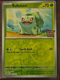 Bulbasaur 001/165 Scarlet & Violet 151 Stamped Promo Card (Best Buy) OPENED - Image 1