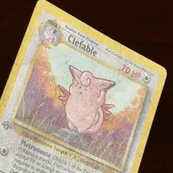1st Edition Clefable 17/64 Non Holo Rare Jungle Pokemon Card DMG - Image 3