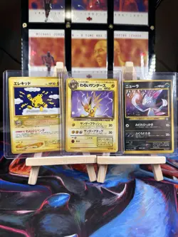 Vintage Japanese Pokemon Card Lot Dark Jolteon Elekid Sneasel Neo Gen, Team R. - Image 1