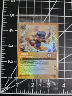 Stitch Carefree Snowboarder 42/P3 Promo Card-Sealed Lorcana Winterspell - Image 1