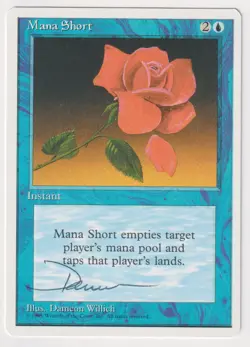 Signed Mana Short Proof LP 4th Edition Artist Dameon Willich 1995 MTG Magic AP! - Image 1