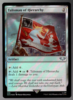 Talisman of Hierarchy 256 Uncommon Surge Foil Warhammer 40K MTG NM - Image 1