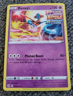 Deoxys SWSH170 Pre Release Stamped Promo Fusion Strike Pokemon TCG Near Mint - Image 1