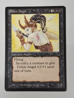 ***English Fallen Angel*** MTG Legends Magic Corner Wear BB - Image 1