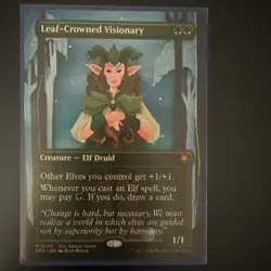 Leaf-Crowned Visionary (Borderless) Special Guests Foil Mtg Near Mint - Image 1