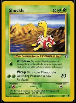 Shuckle 72/111 Common Neo Genesis Pokemon Card - Image 1