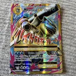 Pokemon M Blastoise EX Full Art Ultra Rare Holo 220 HP Evolutions 102/108 - Image 1