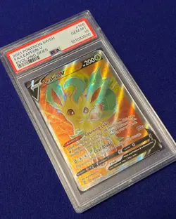 PSA 10 Leafeon V #166 SWSH Evolving Skies 2021 Pokemon GEM MINT - Image 2