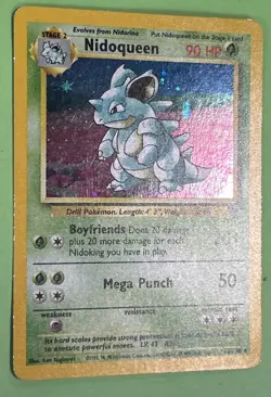 Pokemon: Nidoqueen #12/130 Base Set 2 Holo Rare 1999 WOTC NEAR MINT NO PLAY - Image 2