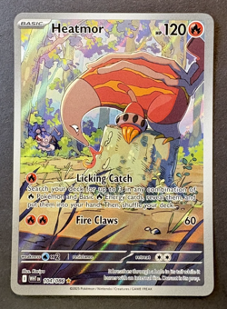 Heatmor 104/086 Illustration Rare Holo White Flare Pokemon Trading Card - Image 1