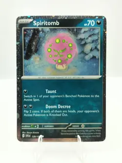 Pokemon Spiritomb Promo 129/198 Scarlet & Violet English NM (SWIRLS) - Image 1