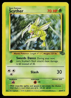 Pokemon Card - Scyther Jungle 26/64 Rare - Image 1