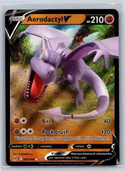 Aerodactyl V 092/196 Ultra Rare Holo Pokemon Lost Origin Near Mint or Better - Image 1