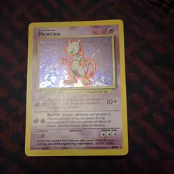 Pokemon Mewtwo 10/102 Base Set: Holo Rare Psychic 60 HP Card 1999 Wizards - Image 1