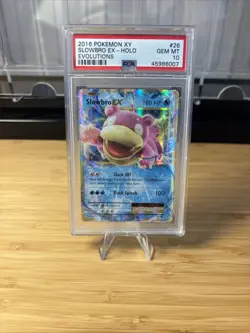 2016 Slowbro EX - Holo Evolutions XY Pokemon #26 PSA 10 - Image 1