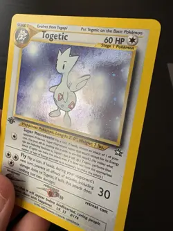 Pokemon TCG Togetic 16/111 Neo Genesis Holo Rare 1st Edition Card English - Image 3