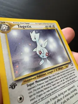 Pokemon TCG Togetic 16/111 Neo Genesis Holo Rare 1st Edition Card English - Image 4