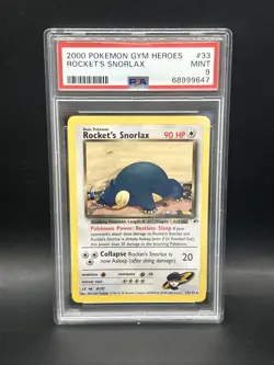 Pokemon 2000 Rocket's Snorlax 33/132 PSA 9 - Image 1
