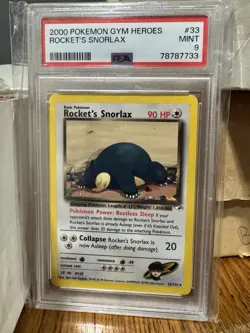 2000 POKEMON GYM HEROES #33 ROCKET'S SNORLAX PSA 9 MINT - Image 1