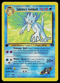 Pokemon Card - Sabrina's Golduck Gym Challenge 30/132 Rare 1st Edition - Image 1