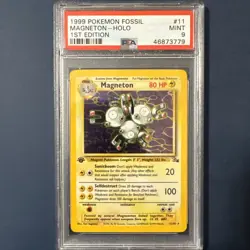 1999 Pokemon Fossil Magneton Holo 1st Edition #11/62 PSA 9 MINT - Image 1