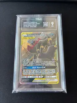 TAG 9 2019 POKEMON SUN & MOON UNIFIED MINDS #125 UMBREON & DARKRAI GX PSA UR - Image 3