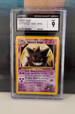 CGC 9 1st Edition Sabrina's Gengar 29/132 Gym Challenge Pokemon 2000 - Image 1