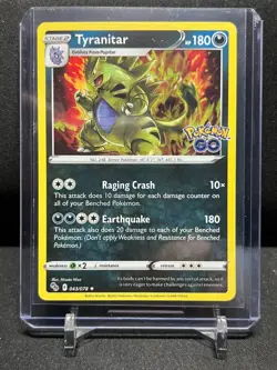 Tyranitar 043/078 Holo Rare Pokemon 2022 Sword & Shield GO NM - Image 1