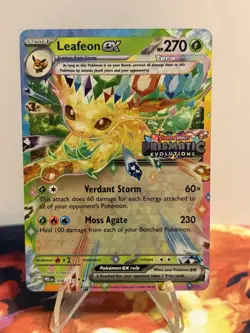 Pokemon TCG Prismatic Evolutions Leafeon ex 006/131 Surprise Box Stamped Sealed - Image 1