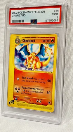 2002 POKEMON EXPEDITION #39 CHARIZARD PSA 9 Regular Mint!!! - Image 4
