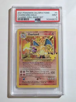 PSA 9 Pokemon Charizard 4/102 Celebrations Classic Collection - Image 1