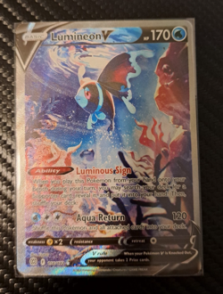 Pokemon Lumineon V (Alternate Full Art) 156/172 Swsh09: Brilliant Stars Holo NM - Image 1