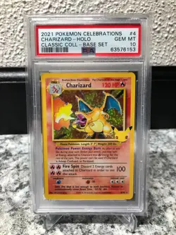 2021 POKEMON CELEBRATIONS CHARIZARD HOLO CLASSIC PSA GEM MT 10 #63576153 - Image 1
