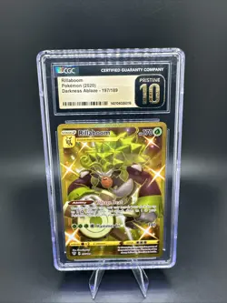 Rillaboom 197/189 Secret Rare Gold CGC Pristine 10, Pokemon Darkness Ablaze - Image 1