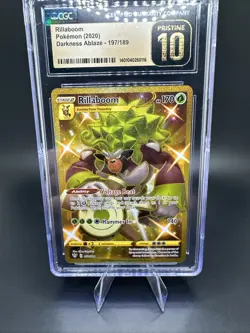 Rillaboom 197/189 Secret Rare Gold CGC Pristine 10, Pokemon Darkness Ablaze - Image 3