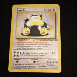 Pokemon Snorlax Jungle 27/64 Rare Regular 90 HP Basic English 1999 HP - Image 1