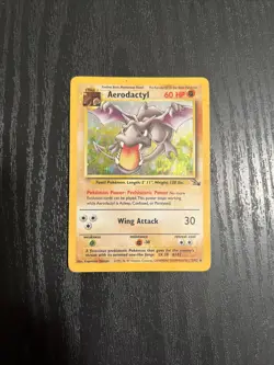 Pokemon TCG Aerodactyl Fossil 1 Holo Unlimited Holo Rare - Image 1