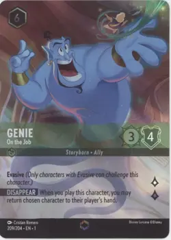Genie on the Job Disney Lorcana The First Chapter Double Sword Error 209/204 - Image 1