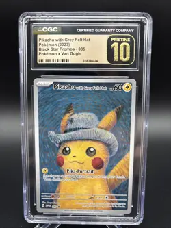 Pokemon x Van Gogh Pikachu with Grey Felt Hat CGC PRISTINE 10 (POP 658) - Image 1