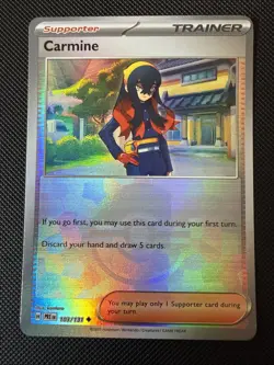Carmine 103/131 Pokemon Prismatic Evolutions TCG Pokeball English NM - Image 1